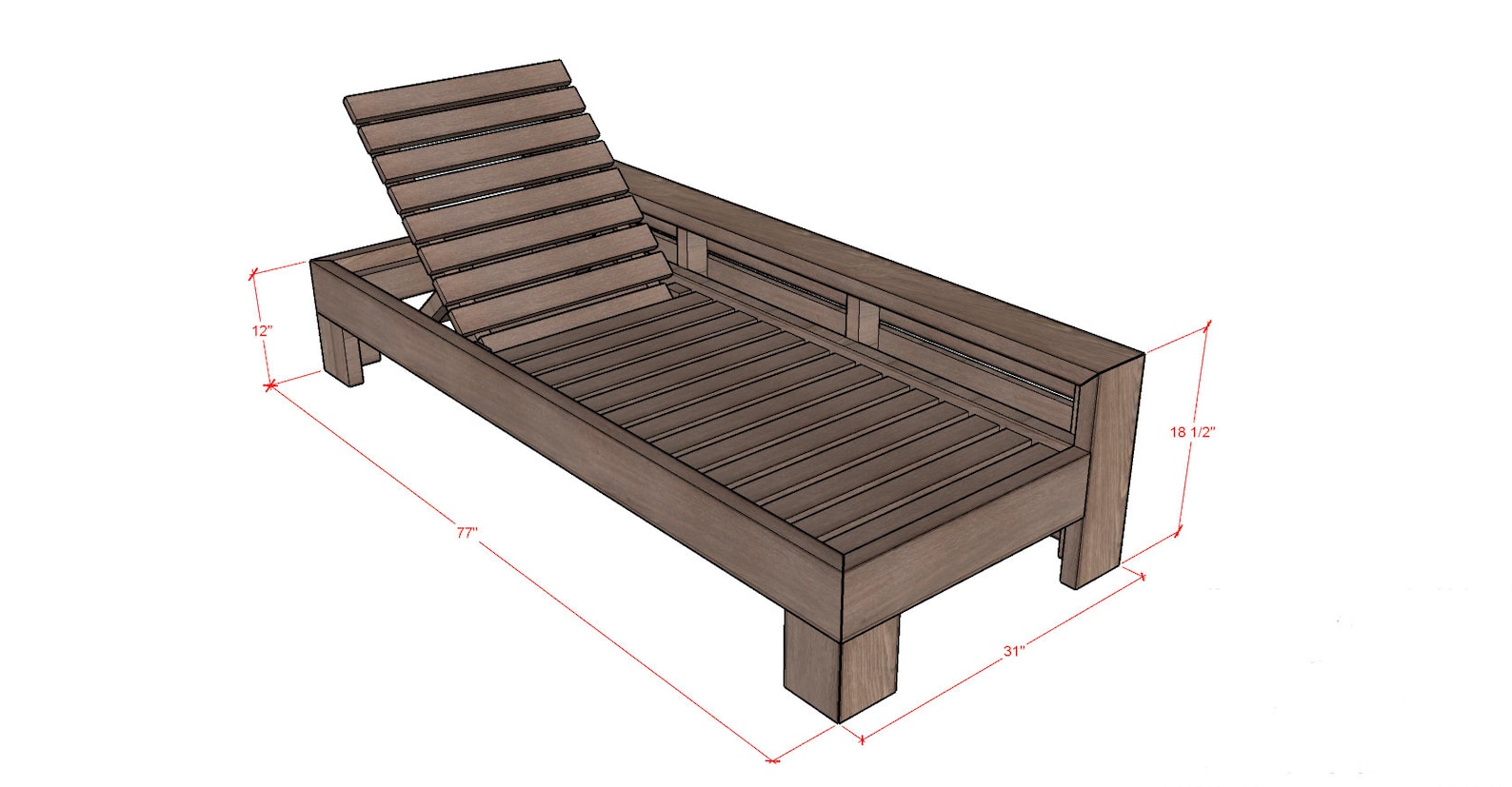 Chaise Lounge Full Step by Step Plan / PDF Patio Furniture Etsy