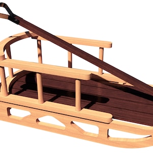 CNC-project slee / dxf, svg-cnc-bestand voor slee / sneeuwslee cnc-bestand en instructie