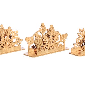 Schneeflocke Lasercut-Datei Serviettenhalter 3er Design / Serviettenhalter 3er Datei / Serviettenhalter SVG / Papiertaschentuchhalter SVG / DXF / Glowforge-Datei / Glowforge-Datei
