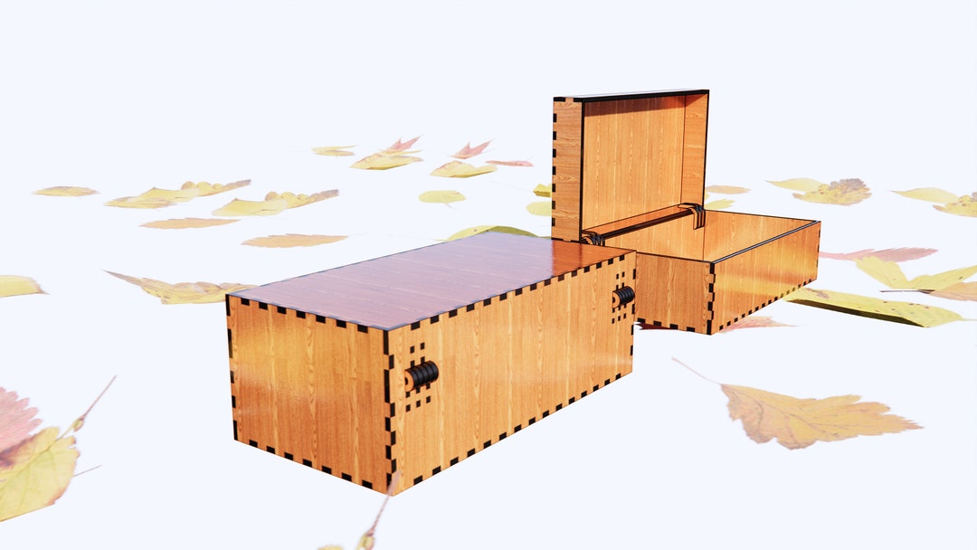 Laser Cut Keepsake Box 200x100/ Laser Files Hinge Box EPS DXF SVG