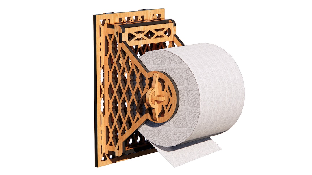 Laser Cut Files Toilet Paper Holder / Laser Cut Project File Pdf, Dxf