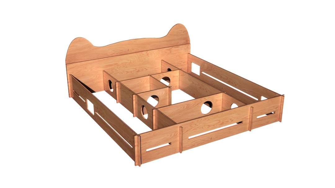 King and Queen Size Bed Cnc File / Dxf File / Woodworking Assembly