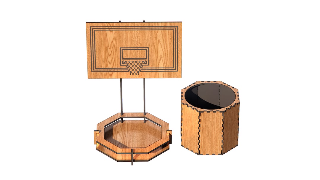 Laser Cut Basketball Pencil Holder Container / Office Desk Organiser