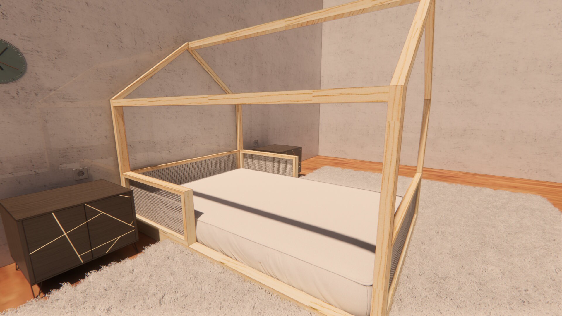 Montessori Twin Bed 78 x 54 Plan how to build / Full plan PDF Etsy