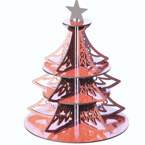 Christmass tree cake stand Laser cut files / vector file for laser / Laser cut files SVG DXF EPS / glowforge file chocolate stand