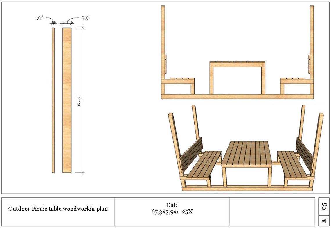 Outdoor Table Woodworkin Plan / Diy Table Building - Etsy