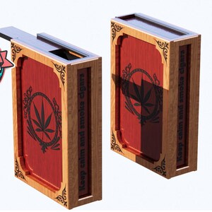 Laserschnittdatei Cigar Box mit Schiebeschloss / Vektordatei Zigarettenetui / Laserschnittvorlage SVG DXF EPS / Glowforge-Schnittdatei