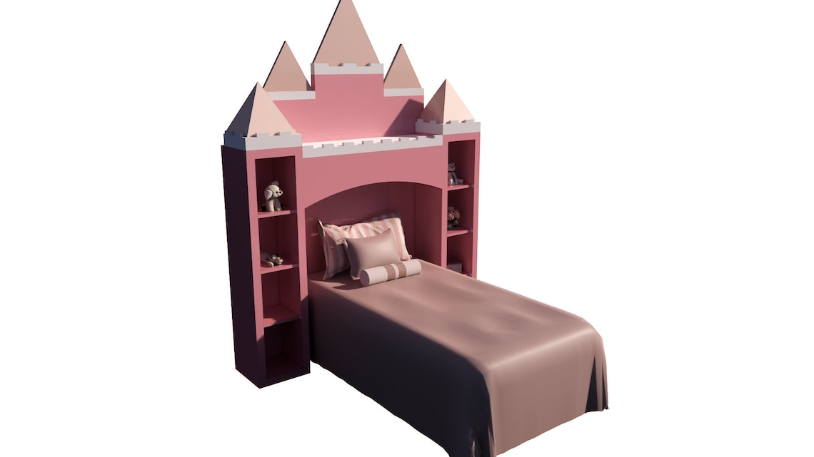 Princess Castle Bed plan how to build / Full plan PDF / Etsy