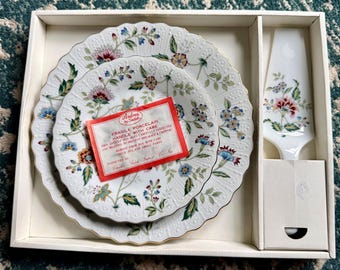 Set vintage di piatto e paletta per torta Andrea by Sadek Buckingham