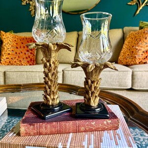 Vintage Home Interiors Palm Candleholders