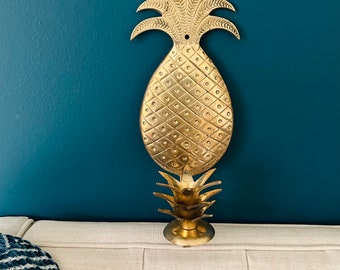 Brass Pineapple Candle Wall Sconce