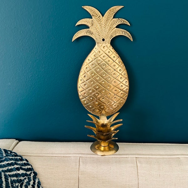 Brass Pineapple Candle Wall Sconce