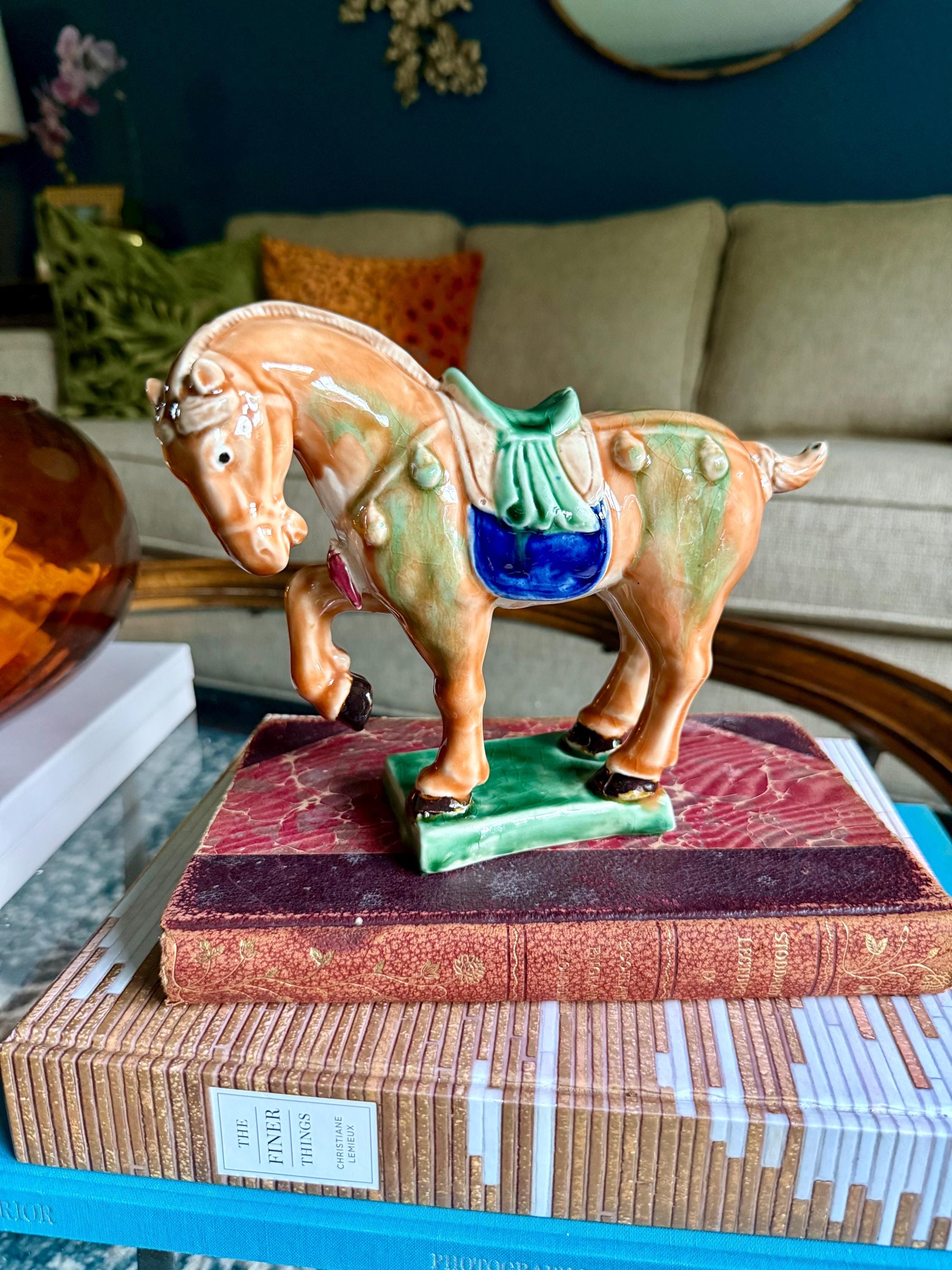 Blue Chinese Porcelain Horses - Etsy