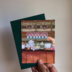 Carte d'hiver mignonne | Carte d'hiver | postale d'hiver | petite carte postale d'hiver | Carte de pâtisserie d'hiver | Carte Pour Les Fêtes | Carte de voeux d'hiver
