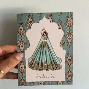 Cartão de casamento - Cartão de noivado - Cartão de noivado Desi - Cartão de noivado Indiano/Paquistanês - Noivado Muçulmano - Cartão de noiva para ser