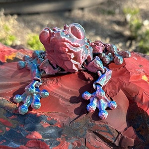 Flexible Gem Stone Frog • Articulated Frog • Flexible Sensory Toy • Stress Relieving Toy • Fidget Toy • Gem Stone Frog