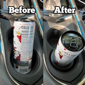 Slim Can Cup Holder Adapter, Cup Holder Inserts, Automotive Drink Holder, Fits 8.4 and 12 Oz Slim Cans, Anti Spill, Universal Fit