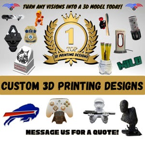 Custom 3D Printing Service • Got a Problem, Idea, or Design • You Dream It, I&#39;ll Make It • Custom 3D Print Service and Custom Cad Design