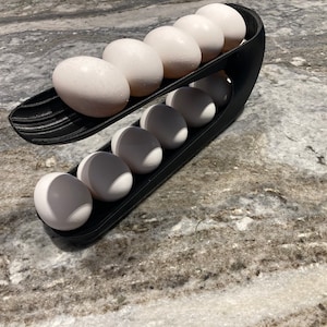 Egg-Cellent Egg Dispenser • Fits a Dozen Eggs • Easy Compact Storage for the Fridge • Food Storage • Food Dispenser