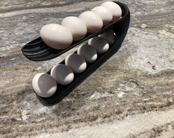 Egg-Cellent Egg Dispenser • Fits a Dozen Eggs • Easy Compact Storage for the Fridge • Food Storage • Food Dispenser