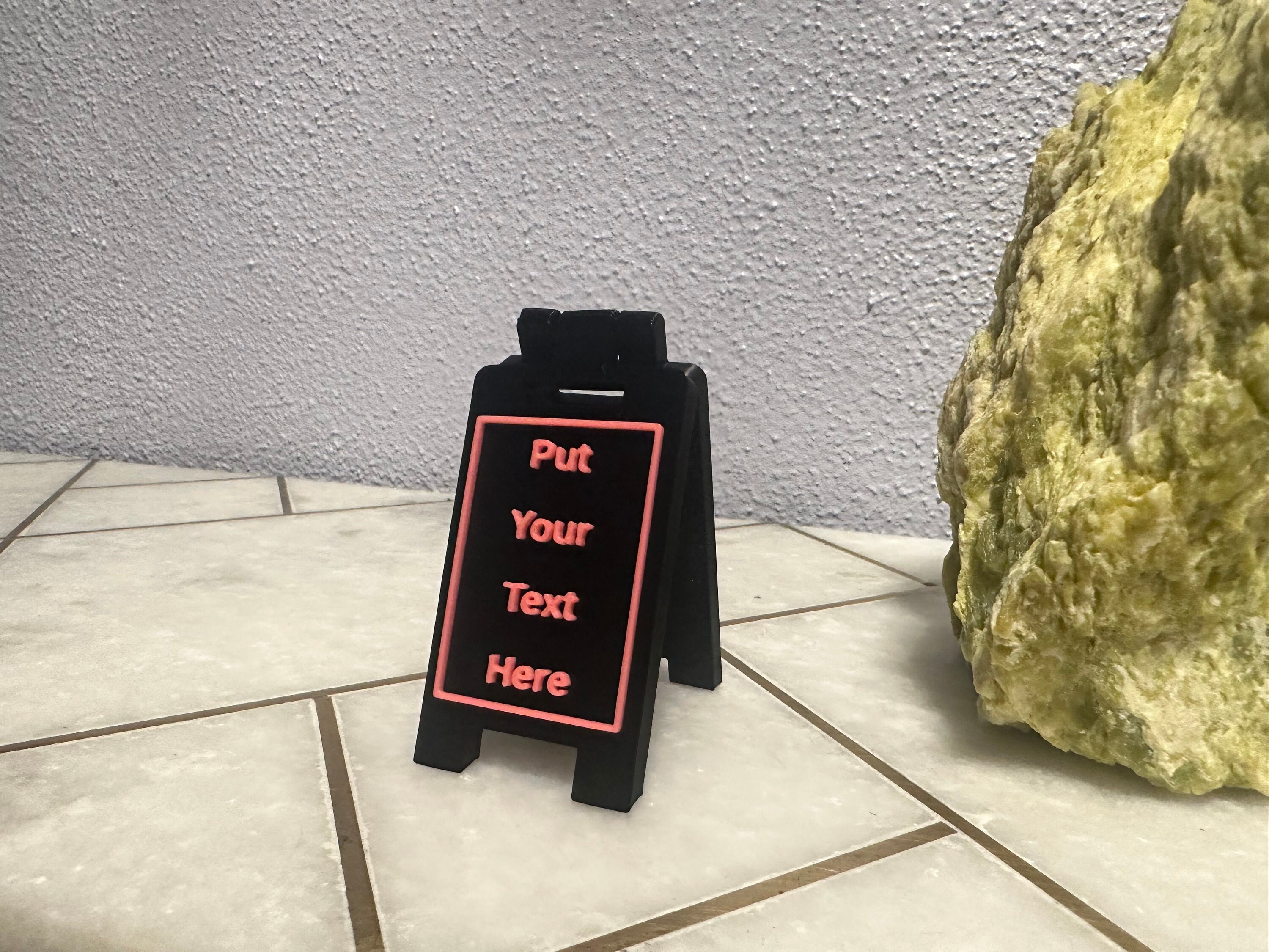 Your Own Custom Mini Floor Sign, Add Your Own Text, Customized Sign, Caution Wet Floor