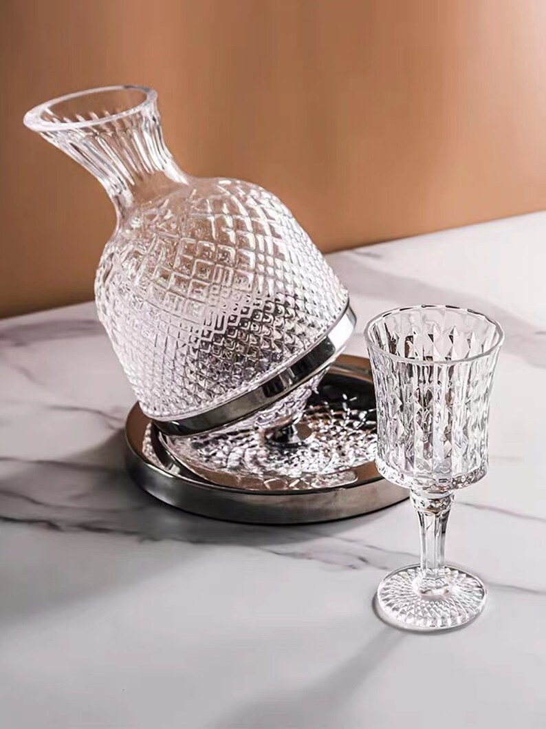 Luxury Rotating Wine Decanter Etsy