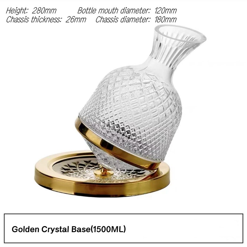 Luxury Rotating Wine Decanter Etsy