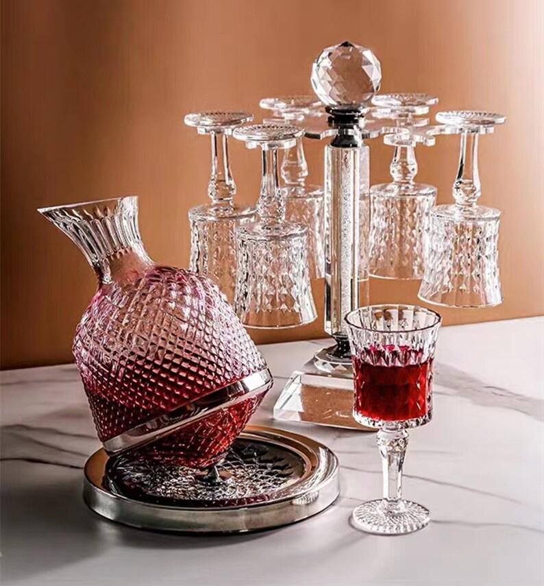 Luxury Rotating Wine Decanter Etsy