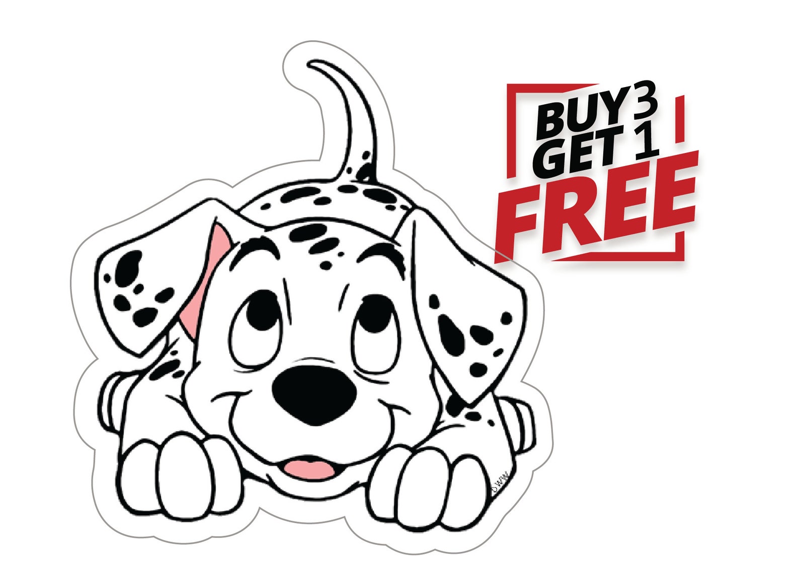 101 Dalmatian Sticker Vinyl Die Cut Sticker Etsy