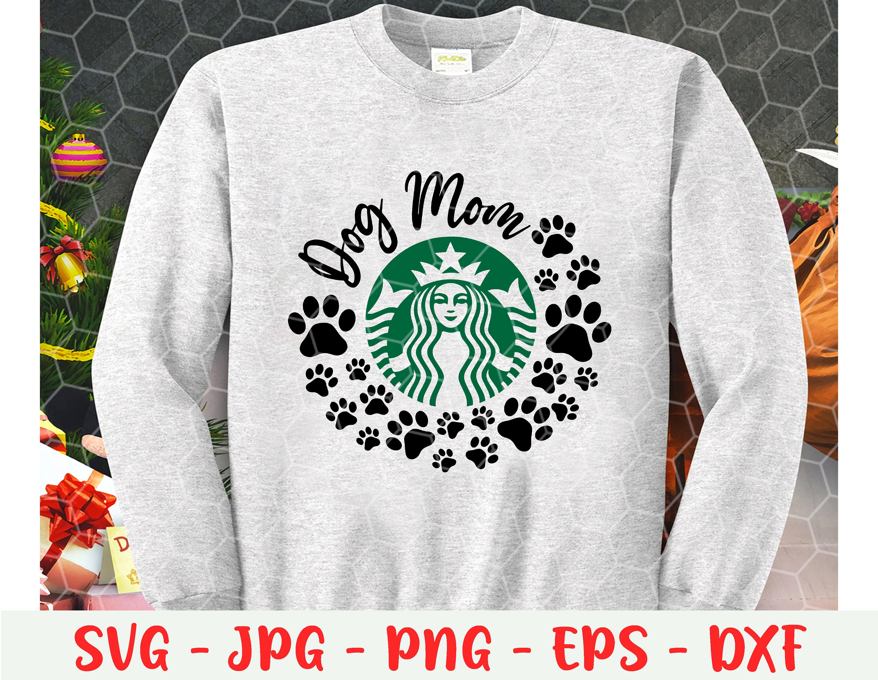 Download Dog Mom Starbucks Cup SVG File Dog Mom Paw Print Cut File | Etsy