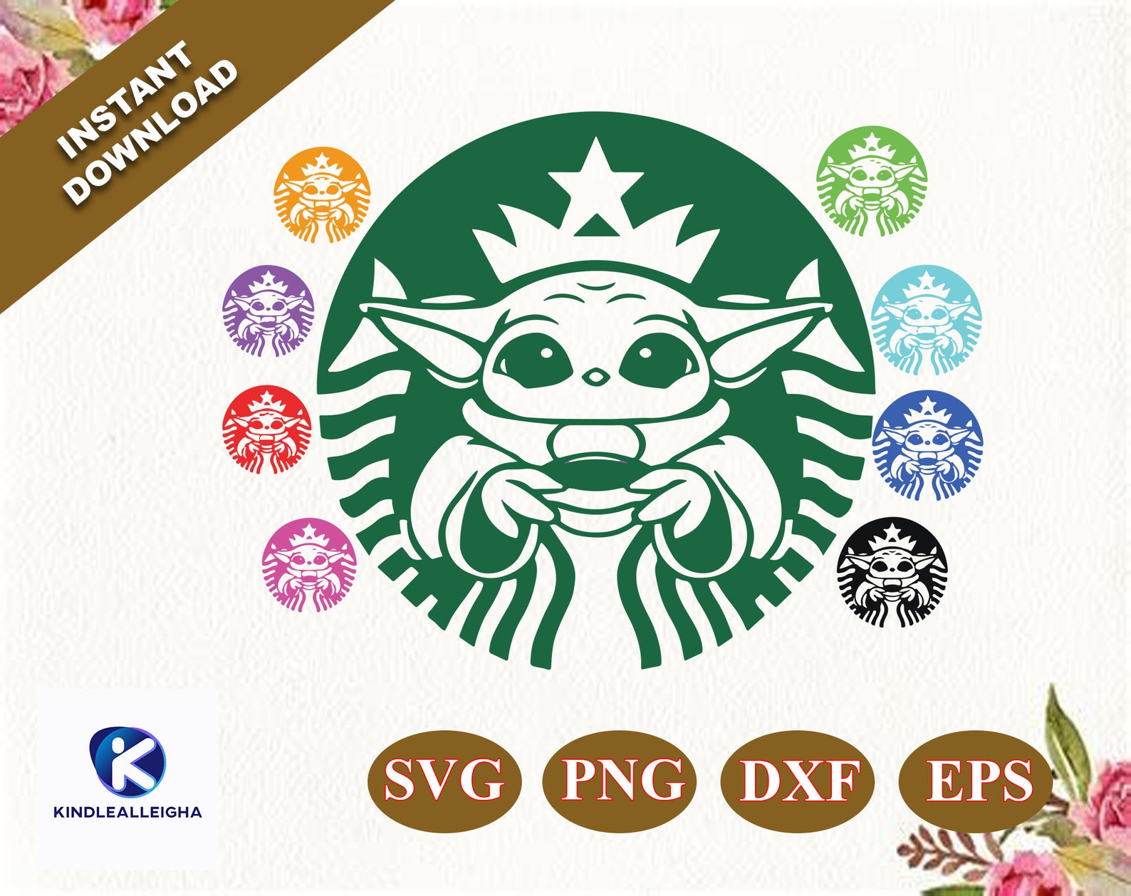 Download Yoda coffe starbuck jedi svg star wars mandalorian SVG | Etsy