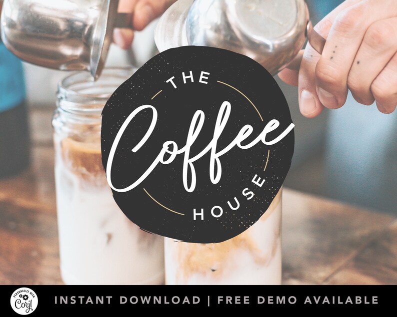 DIY Premade Coffee Shop Logo / Coffee Shop Branding / Vintage Etsy Canada