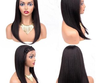 LACE FRONT WIG Brésilienne (16 pouces) Premium Cheveux Naturels - Perruque Densité 130%