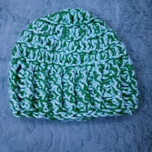 Two tone crochet beanie