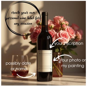 Rótulo de vinho personalizado, proposta de madrinha, proposta de padrinho, garrafa personalizada, presente de aniversário, rótulo de vinho com foto, garrafa, presente de vinho para melhor amigo