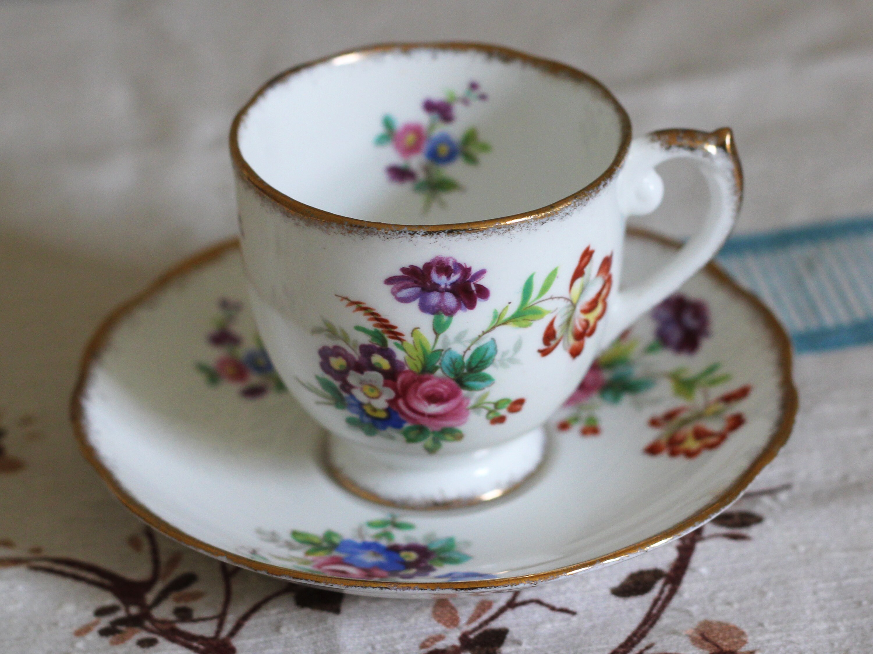 Roslyn Fine Bone China Tea Set / vintage Tea Set / Roslyn Tea Etsy France