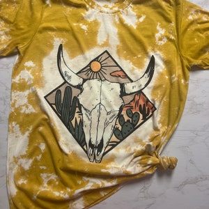 Desert Skull Rustic Bleached T-Shirt