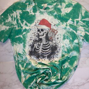 Christmas Skull Green Christmas Tshirt