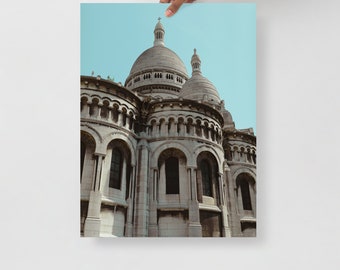 Paris Photography Poster Print, The Basilica of Sacré Coeur de Montmartre, "The Sacred Heart of Paris", French Photography