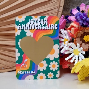 Carte à gratter anniversaire - Joyeux anniversaire - carte à gratter - cadeaux - Idée cadeau - cadeau originale - anniversaire