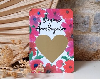 Carte cadeau anniversaire à gratter