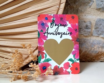 Carte à gratter anniversaire - Joyeux anniversaire - carte à gratter - cadeaux - Idée cadeau - cadeau originale - anniversaire