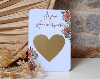 Carte cadeau d'anniversaire a gratter