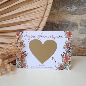 Carte à gratter anniversaire - Joyeux anniversaire - carte à gratter - cadeaux - Idée cadeau - cadeau originale - anniversaire