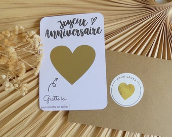 Carte d'anniversaire à gratter