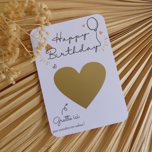 Carte d'anniversaire à gratter image 1