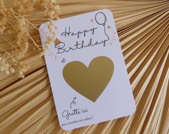 Carte d'anniversaire à gratter