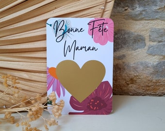 Carte à gratter fête des mamans, fête des mères