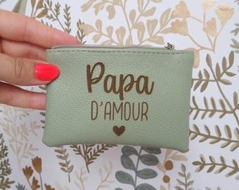 Personalized faux leather wallet - engraved