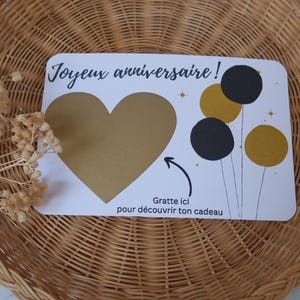 Carte à gratter anniversaire - Joyeux anniversaire - carte à gratter - cadeaux - Idée cadeau - cadeau originale - anniversaire